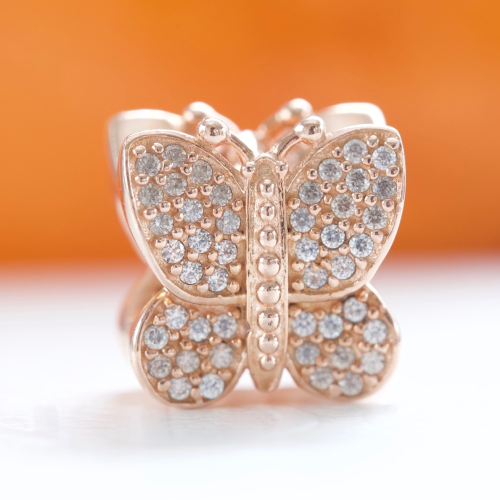 Pandora Rose Gold Sparkling Butterfly